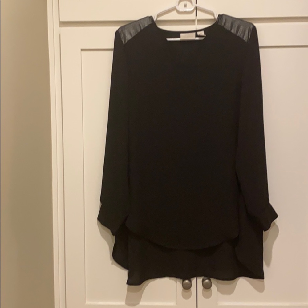 Chico’s Black Chiffon Blouse